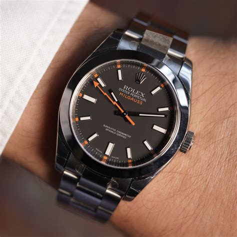 rolex milgauss water resistance|Rolex Milgauss black dial review.